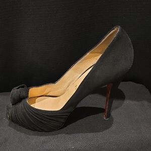 Christian Louboutin  Black Suede Jenny Heels